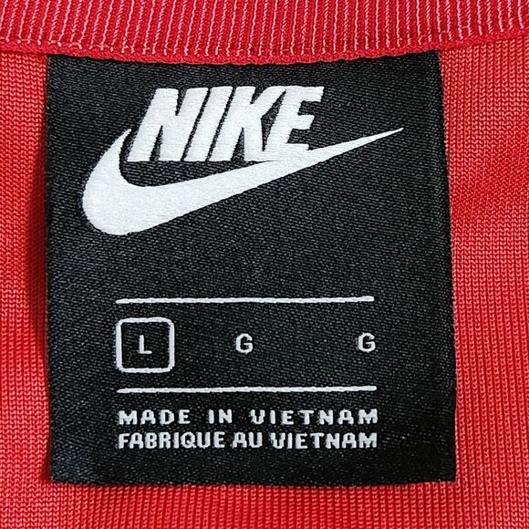 Nike Big Swoosh Zip Up Track Jacket Color Block Red Navy Blue Men's Large - Picture 7 of 12